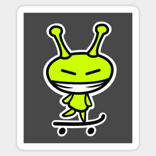 Alien skateboarder Sticker